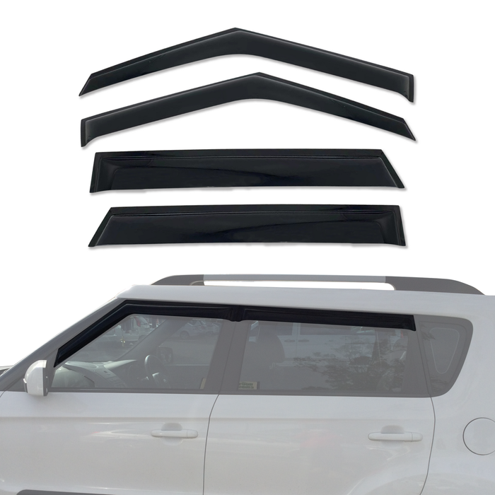 AUSGO Weather Shields for KIA Soul AM Series 2009-2013 Weathershields Window Visors Wind Deflectors