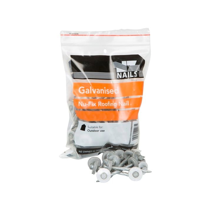 NZ Nails 75mm Galvanised Nu-fix Roofing Nail - 50 Pack