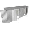 Build-a-Shed 0.8 x 5.2 x 2m Single Hinged Door Skillion Shed with Double and Single Hinged Side Doors - Zinc