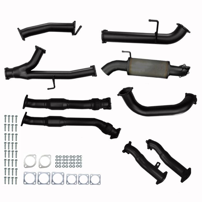 Ignite Exhausts Toyota Landcruiser 200 Series 4.5L V8 Twin 3" To Single 3.5" Turbo Back No Cats With Mid Pipe & Rear Muffler
