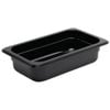Vogue Gastronorm Food Pan Polycarbonate Black Gn 1/4 65mm Commercial Kitchen Storage