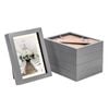 Nicola Spring Acrylic 3D Box Photo Frames with 4" x 6" Mounts - 5" x 7"  - Grey - Pack of 5