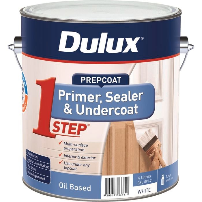 Dulux 4L 1-Step Oil Based Primer, Sealer & Undercoat - 4L