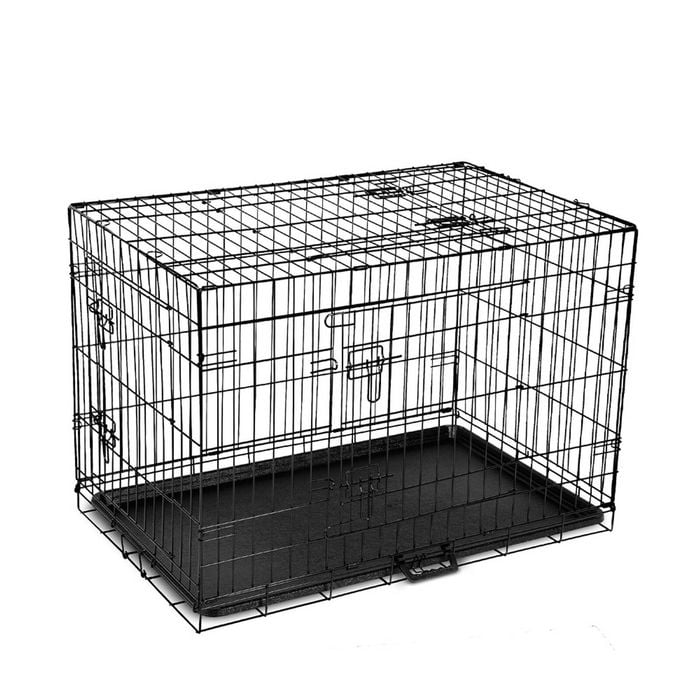 36 Inch Dog Cage Foldable Metal Puppy Crate Kennel 3 Doors i.Pet