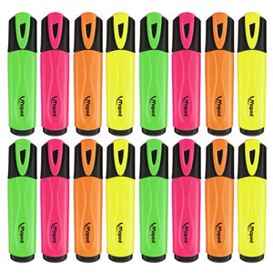 4x 4pc Maped Fluo Neon Highlighter 1-4mm Chisel Nib Inkjet Safe Marker Assorted
