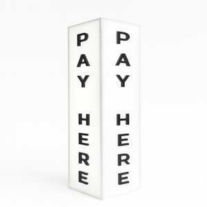 Portable Frameless Lightbox Pay Here 350mmx80mmx80mm