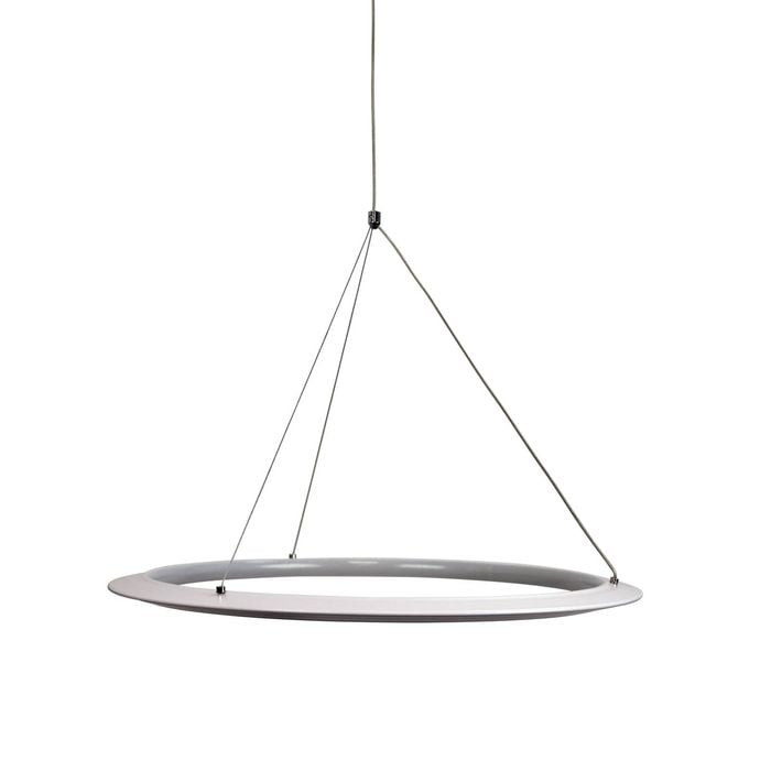 Oriel Lighting Saturn Modern Tricolour LED Halo Pendant Light White 60cm
