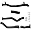 Ignite Exhausts Turbo Back For Toyota Landcruiser 79 Series V8 D/cab No Cat & Hotdog Black Aluminised Steel