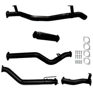 Ignite Exhausts Turbo Back For Toyota Landcruiser 79 Series V8 D/cab No Cat & Hotdog Black Aluminised Steel