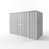 EnduraShed 3 x 1.5 x 2.12m Tall Flat Roof Garden Shed - Zincalume
