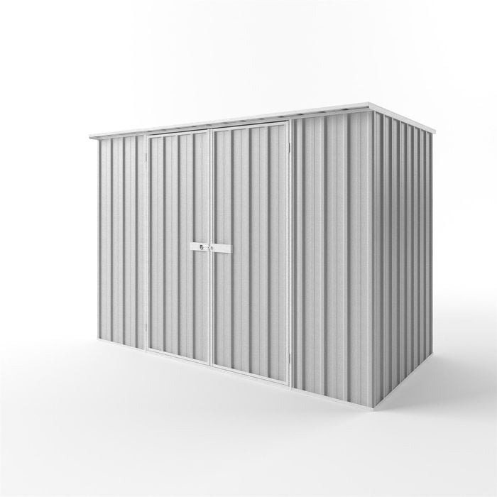 EnduraShed 3 x 1.5 x 2.12m Tall Flat Roof Garden Shed - Zincalume