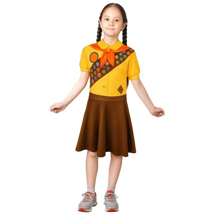Children Girl Scout Halloween Party Costume Fancy Dress Cosplay Outfit 10-12 Years 135-150cm Height