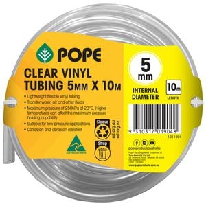 Pope 5mm x 10m Clear Vinyl Tubing
