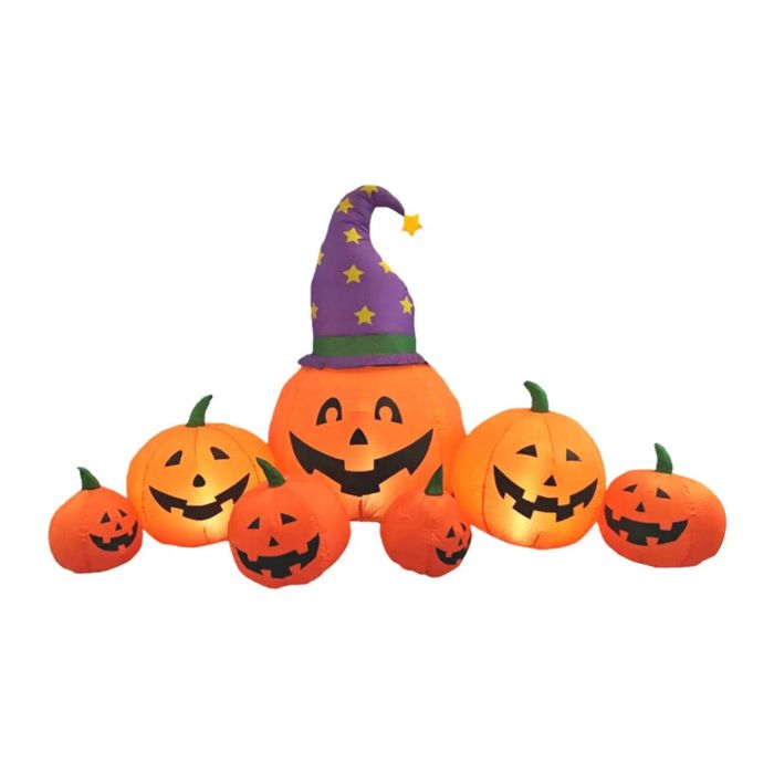Lifebay Halloween Inflatable Pumpkin Decoration with LED Lights