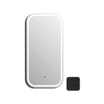Attica LED Soft Square Matt Black Shaving Cabinet