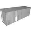 Build-a-Shed 1.5 x 6.0 x 2.0m Single Sliding Side Door Skillion Shed - Zinc