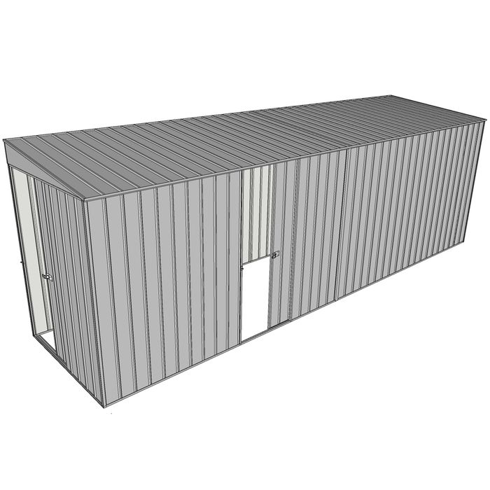 Build-a-Shed 1.5 x 6.0 x 2.0m Single Sliding Side Door Skillion Shed - Zinc