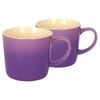 Argon Tableware 330ml Ombre Coffee Mugs - Purple - Set Of 2 - Glazed New Bone China Tea Mug Vegan Friendly Stoneware Ceramic Cup