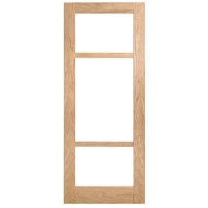Corinthian Moda Clear Glass White Oak Internal Door AMODG2 - 920mm x 2040mm x 35mm