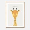 Galrie Charming Minimalist Giraffe Art Print - Modern Animal Decor for Kids' Rooms, Wood Frame, A0 84 x 119cm (33 x 47inch)