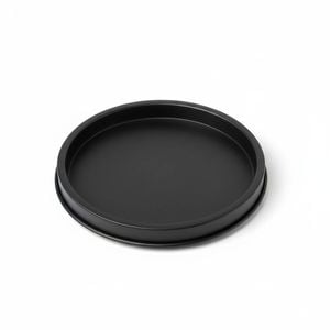 Black Round Decorative Tray for Coffee Table, Vanity, or Bathroom - 30 cm
