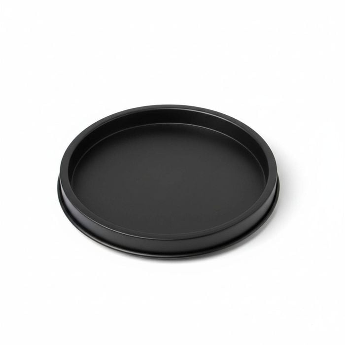Black Round Decorative Tray for Coffee Table, Vanity, or Bathroom - 30 cm