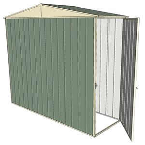 Build-a-Shed 2.3 x 0.8 x 2.3m Gable Single Hinged Side Door Shed - Green