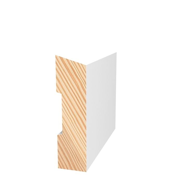 Porta 42 x 11mm 2.7m Bevelled Primed FJ Pine Architrave and Skirting