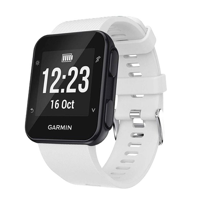 TEGAL Silicone Sport Band Strap For Garmin Forerunner 35 White