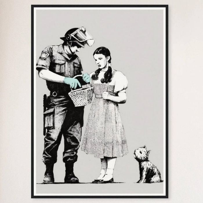 Galrie Banksy Stop and Search Poster 2007 - Museum Quality Art Print, Black Frame, A4 21 x 30cm (8 x 12inch)