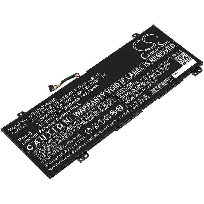Cameron Sino L18c4pf3, 5b10t09081, L18m4pf3, Sb10w67192, 5b10w67194 Battery Replacement [cs-lvc340nb]