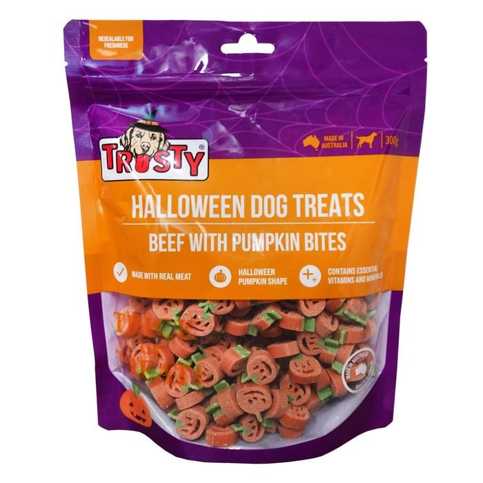 Trusty 300g Halloween Beef with Pumpkin Bites Dog Treats