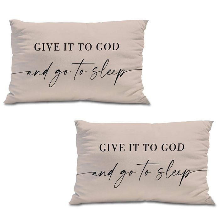 Catzon 2 Pcs Summer Lumbar Pillow Covers Linen Pillowcase for Home Decor-Set 23
