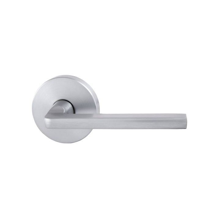 Schlage Brushed Satin Chrome Medio Plus Series Alba Dummy Lever with QuickFix