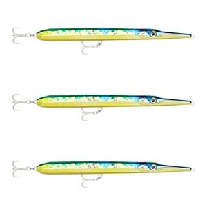 3x Rapala 22cm Flash X Skitter Floating Topwater Fishing Lures - Mahi Mahi