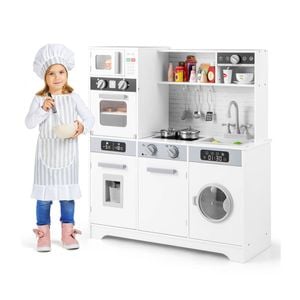 Costway Kids Play Kitchen Chef Pretend Cooking Toy Set Boys Girls