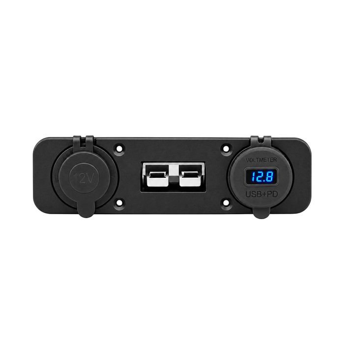 Exotronic 50A Anderson, Cig, USB & USB-C Socket Flush Mount Panel