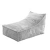 Cadence & Co. Wilde Ribbed Luxe Fleece Bean Bag Lounge Cover Silver Grey