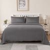 LINENOVA 100% Organic Bamboo Quilt Cover Set - Queen,Charcoal