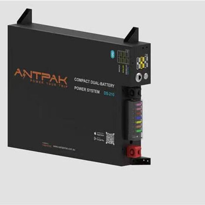 ANTPAK 210Ah 200Ah  Slimline Behind Seat Dual Battery System Kit Built-in 40A DC-DC Charger