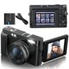 NNEOBA 4K Digital Camera with Autofocus Anti-Shake Black