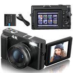NNEOBA 4K Digital Camera with Autofocus Anti-Shake Black