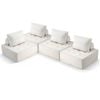 Artiss Floor Sofa Lounge Chair 4 Seater with Pillow