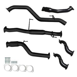 Ignite Exhausts Turbo Back for Holden RC Colorado 3L 3" Cat & Hotdog Black Aluminised Steel