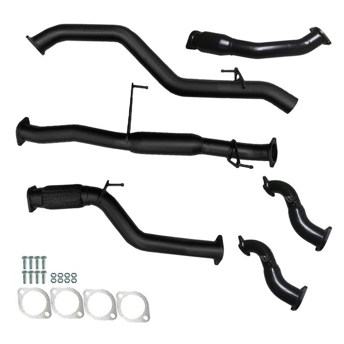 Ignite Exhausts Turbo Back for Holden RC Colorado 3L 3" Cat & Hotdog Black Aluminised Steel