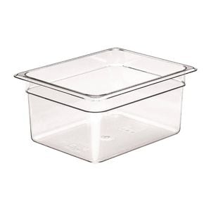Cambro Gastronorm Food Pan Polycarbonate Clear 1/2 Size 150mm Commercial Kitchen Storage