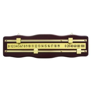 Formula Sports Snooker Billiard Scoreboard - Mahogany & Brass
