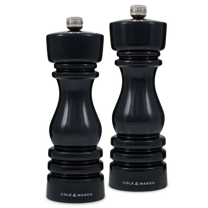 Cole & Mason London Salt & Pepper Mill Gift Set 180mm - Black Gloss