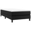 vidaXL Bed Frame Box Spring Bed Base Slat Bed Black 100x200 cm Faux Leather