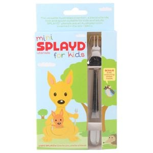 Kid's Stainless Steel Mini 2 Piece Cutlery Box Set Mirror Splayd